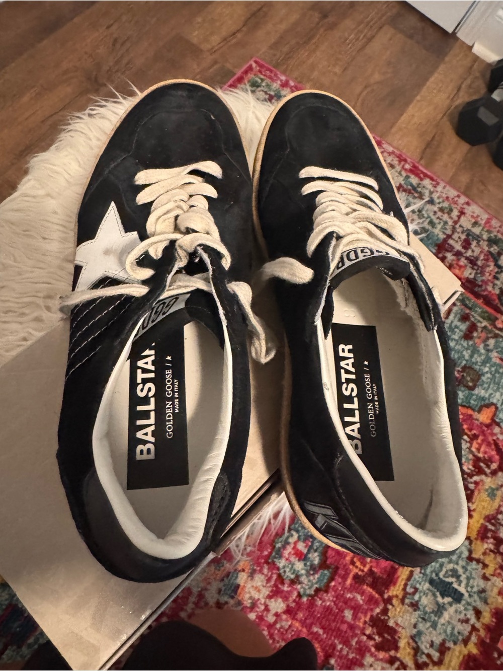 Golden Goose Ball Star Black Suede Sneakers size 39 EUC - Picture 5 of 8